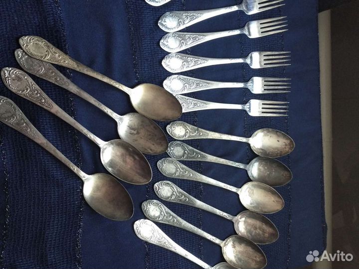 Мельхиор СССР Пламя,Дубок, Троянда, Фаберже