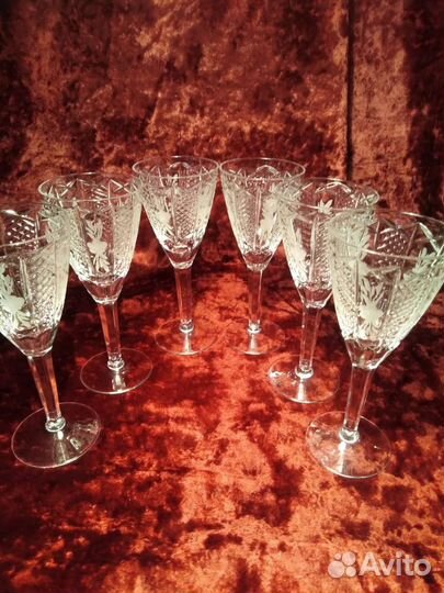 Фужеры, Рюмки хрусталь СССР