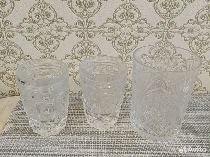 Кружки, рюмки хрустальные