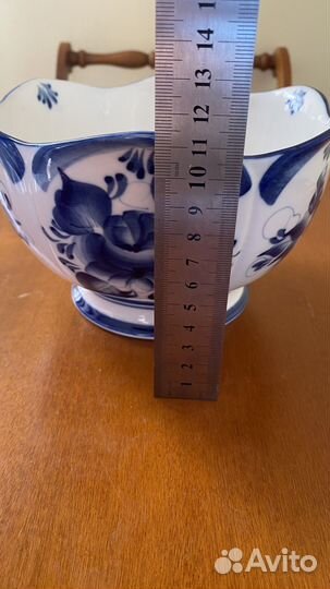 Салатник фарфор Гжель