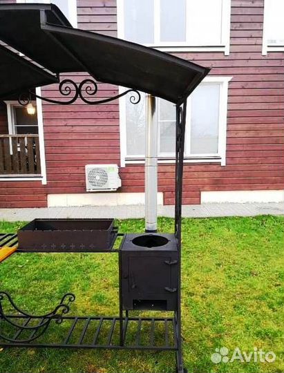 Мангал Кованный с крышей