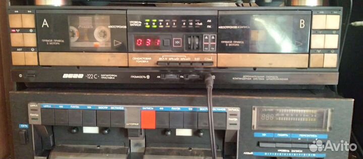 Кассетный магнитофон приставка Вега мп122с