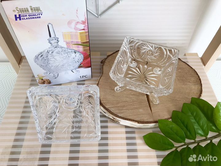 Ваза с крышкой / сахарница / конфетница новая