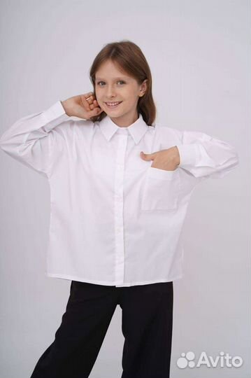 Блузки рубашки к школе на девочку 128-162