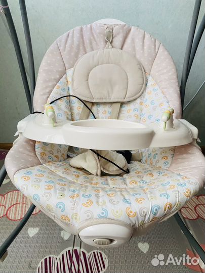 Детская электронная качель со съемным шезлонгом
