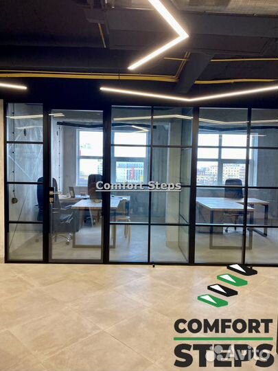 Стеклянные офисные перегородки