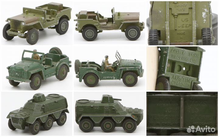 Винтаж Corgi, Crescent, Dinky, Matchbox, Solido