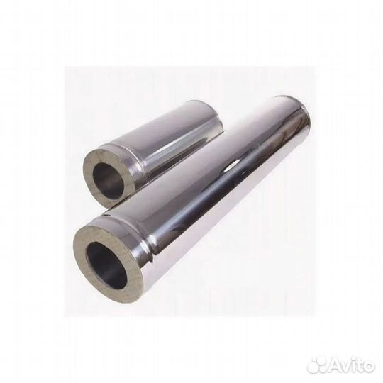 Сэндвич-труба 1м нерж 0,5мм/оц. 0,5мм (ф115/200)