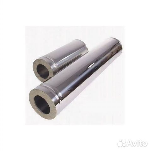 Сэндвич-труба 1м нерж 0,5мм/оц. 0,5мм (ф115/200)