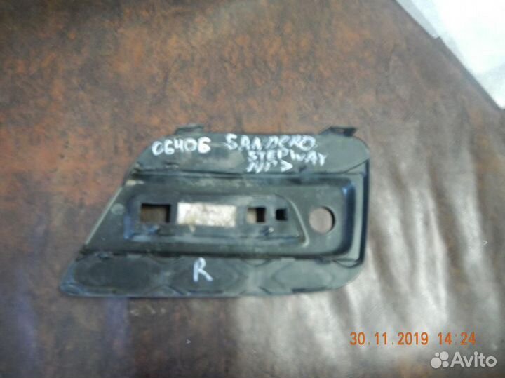 Накладка заднего бампера правая Renault Sandero I