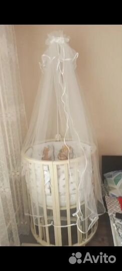 Детская кроватка с маятником 7в 1