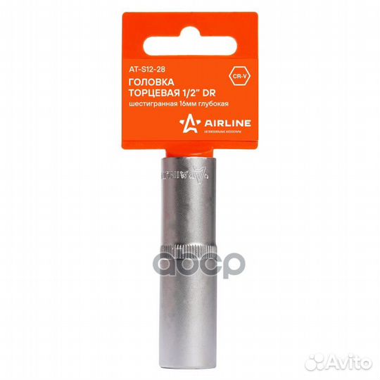 Головка торцевая 1/2 DR шестигранная 16мм глубо