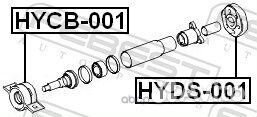 Подшипник подвесной карданного вала hyundai SAN