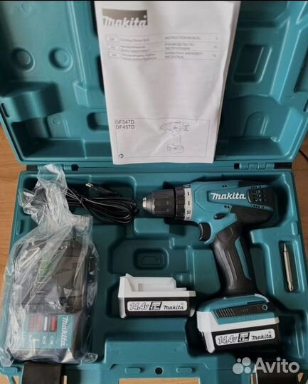 Новый акк-й шуруповёрт Makita DF347DWE оригинал