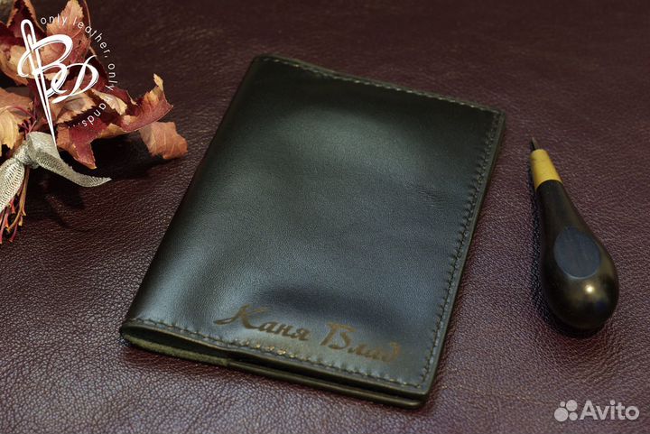 Кожаная обложка на военный билет, удост. офицера