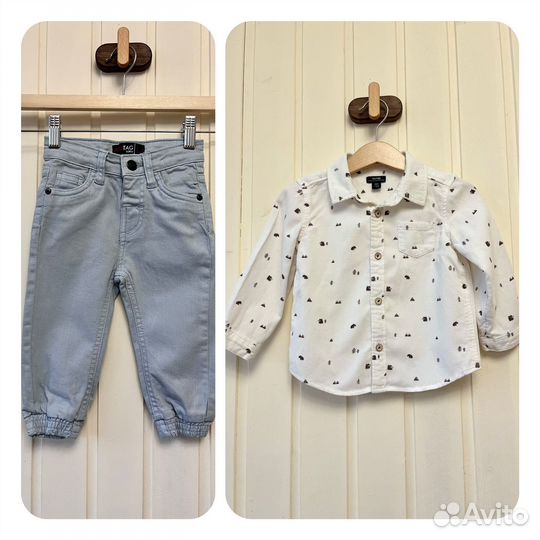 Пакет фирменных вещей на мальчика 74-80 см