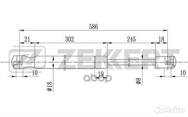 Пружина газовая багажника Skoda Octavia (1Z3) 0