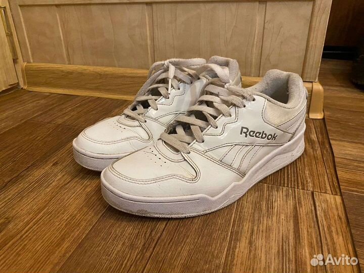 Кожаные белые кеды Reebok