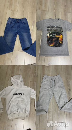 Джинсы майка для мальчика 146