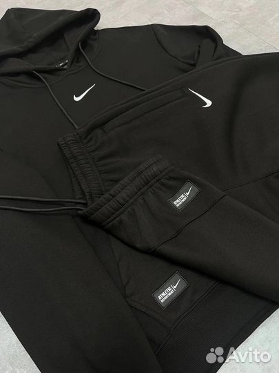 Теплый костюм Nike худи и штаны на флисе, 4 цвета