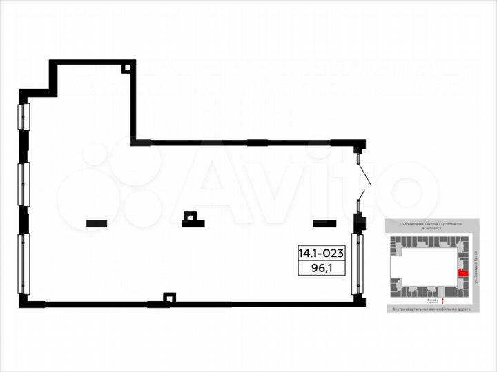 Аренда, торговое помещение, площадь 96.4 кв.м