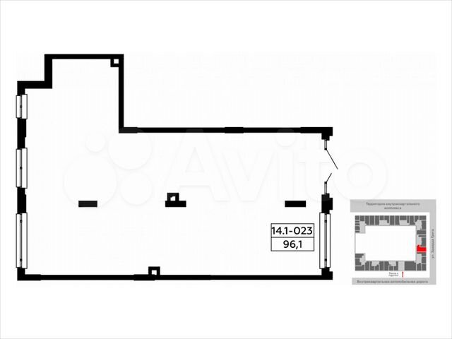 Аренда, торговое помещение, площадь 96.4 кв.м