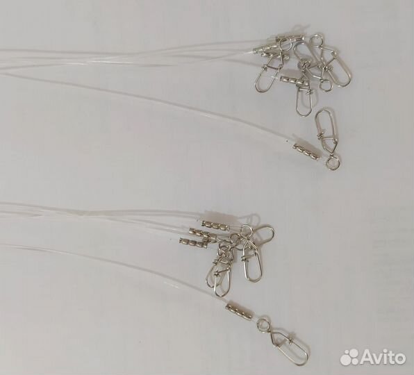 Набор флюорокарбоновых поводков 12кг на разрыв