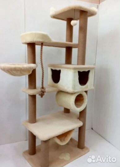 Качественный когтеточка игровой комплекс для крупных кошек высота 186 с гарантией