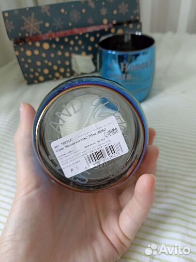 Стаканы синие стеклянные 2 шт новые