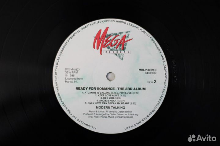 Modern Talking 3 виниловая пластинка LP