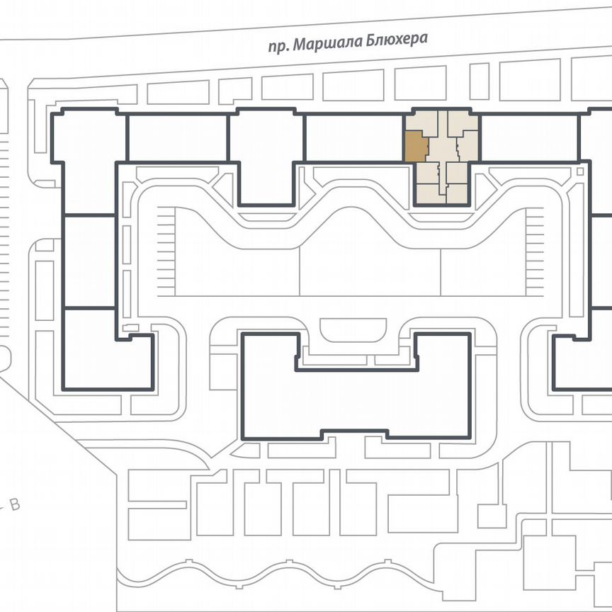 2-к. квартира, 53,8 м², 4/17 эт.