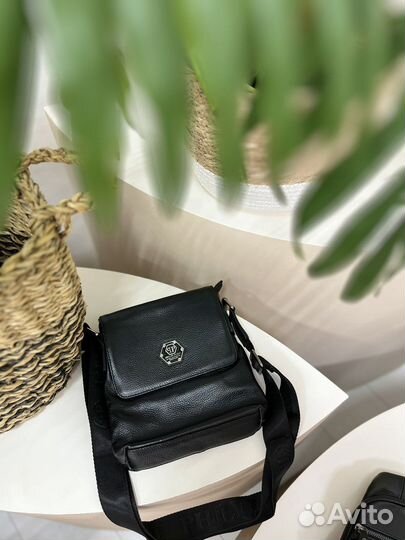 Мужская кожаная сумка через плечо