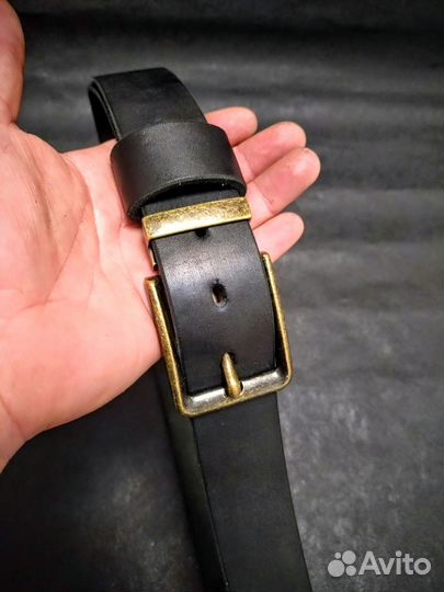 Мужской кожаный ремень ручной работы