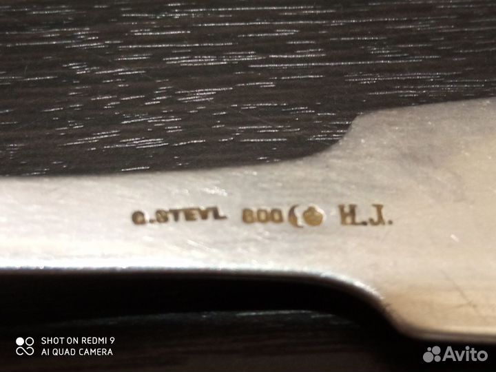 Старинная столовая ложка серебро 800 проба