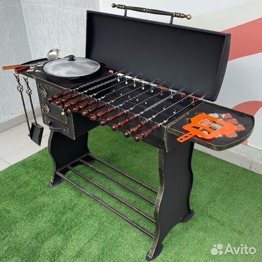 Мангал с крышкой барбекю от производителя