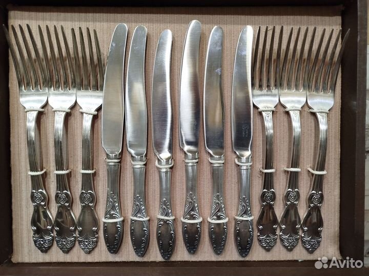 Столовый набор СССР. Мельхиор. 24 предмета