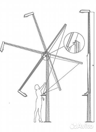 Опора видеонаблюдения соос-8