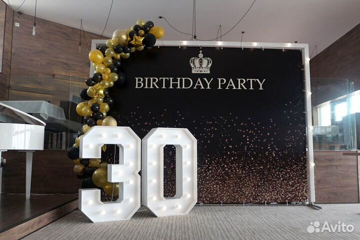 Цифры с лампочками на Юбилей или День Рождения