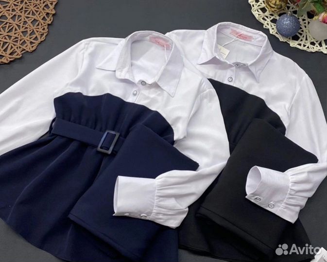 Школьный костюм для девочек, 2 цвета, 134-158