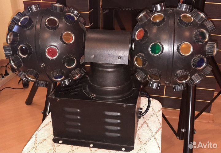 Светомузыка EuroDj Double Ball 84 Цветных луча Pro