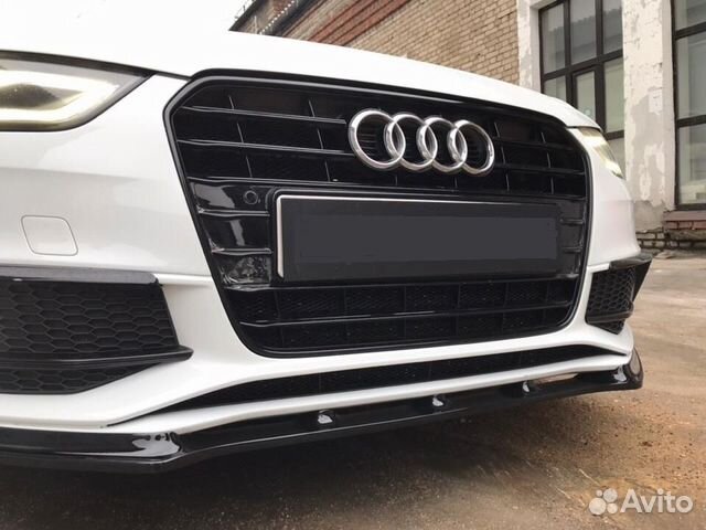Сплиттер переднего бампера audi A4 B8 (2008-2015)