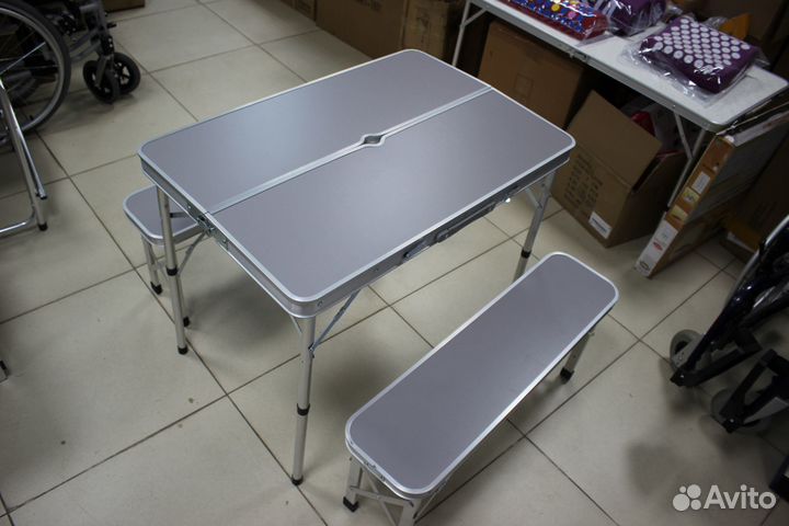 Набор для пикника actiwell : стол и 2 скамейки