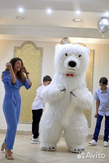 Ростовая кукла Белый мишка 2 метра,Новый