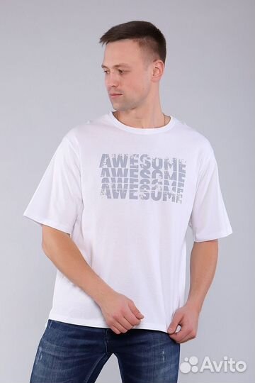 Футболка - белый №Н-59030 - 46. Оптом