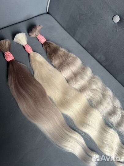 Натуральные волосы для наращивания блонд, омбре
