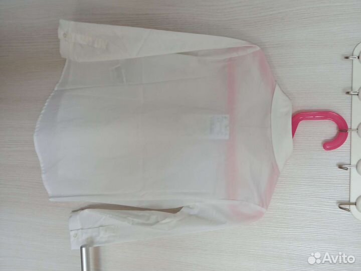 Белая рубашка для девочки, р. 122