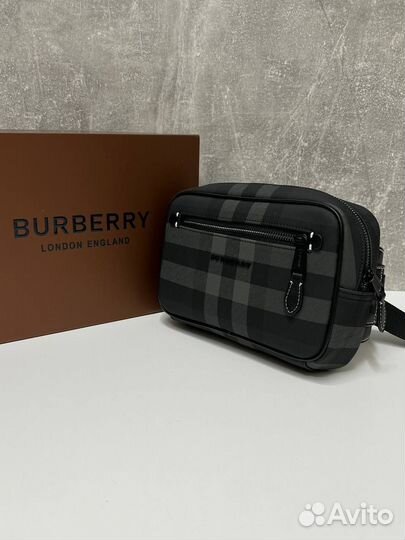 Сумка мужская burberry натуральная кожа