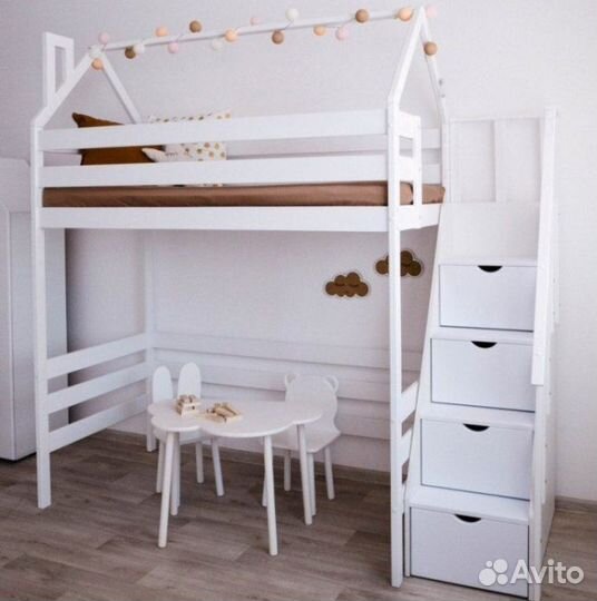 Детская кровать Домик чердак