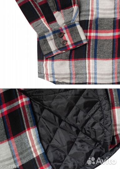 Рубашка Dickies grey n red cell клетчатая