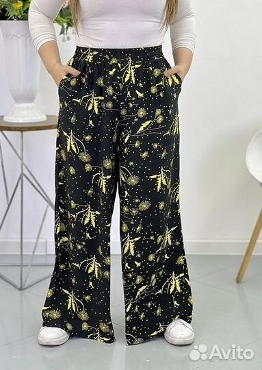 Трендовые класс-шоп модерн брюки Палаццо Хлопок р5